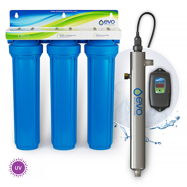 Whole House Water Filter and Salt-Free Softener with UV