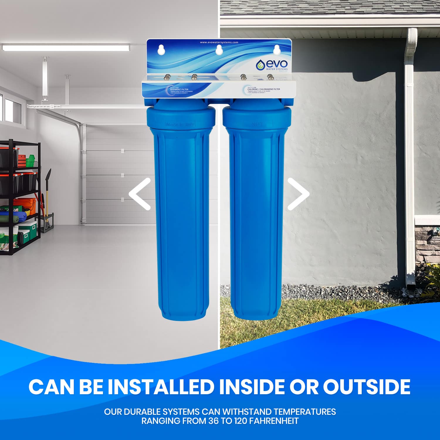 Whole House Water Filter - Install Inside or Outside