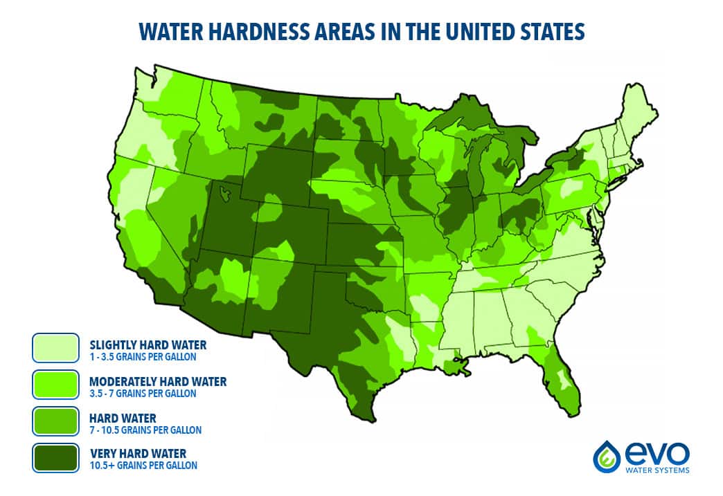 United States Hard Water Map