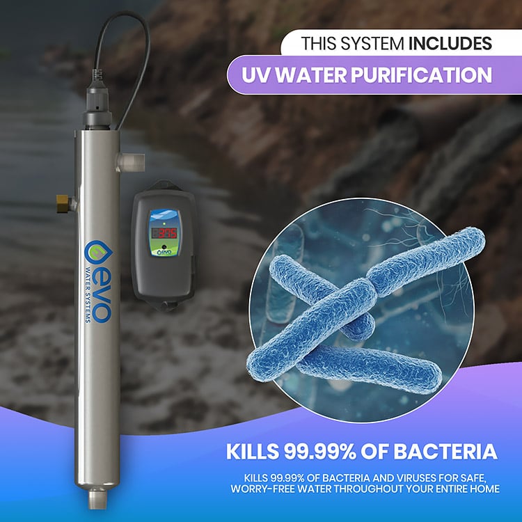 UV Water Purification, Kills Bacteria and Viruses